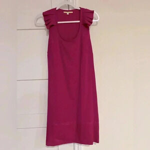 Gianni Bini Fuscha Pink Razorback Sleeveless A-Line Dress Size Medium EUC